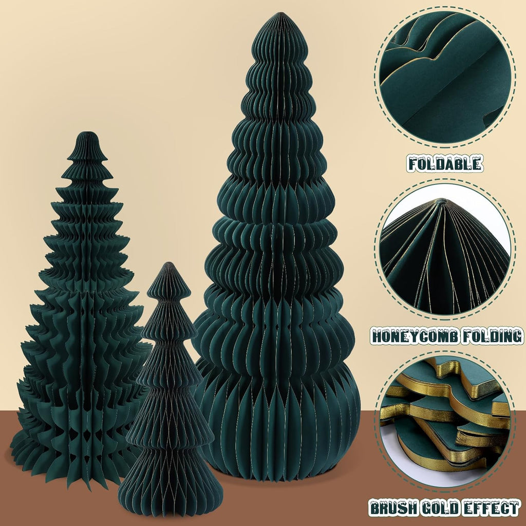 large honeycomb christmas tree,classic,green, close-up detail