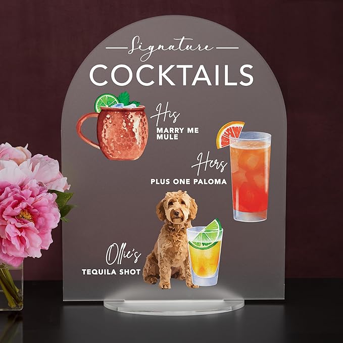 Pet Signature Drink Wedding Signs