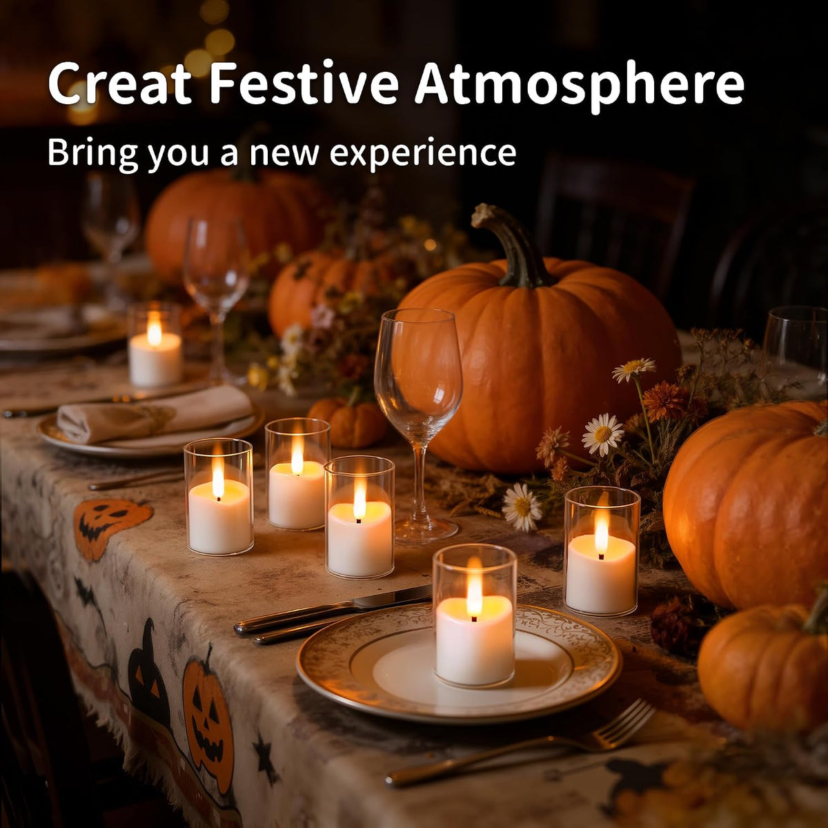 Small Rechargeable Flameless Tea Lights Candles with Timer Remote