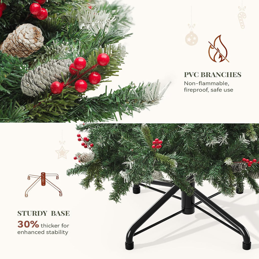 yitahome prelit pre-decorated christmas tree 6ft with remote, package contents