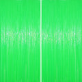 2 Pack Pastel Green Foil Fringe Backdrop Curtains, Tinsel Streamers Party Decorations, Fringe Backdrop for Baby Shower, Birthday Party