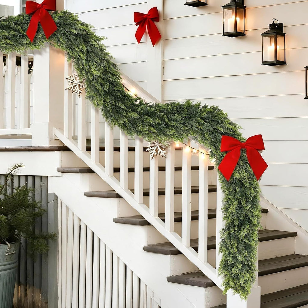 6ft 1pcs artificial christmas cedar garlands for home showing dimensions