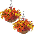 hananona 2 set artificial outdoor fall flowers with, main product view