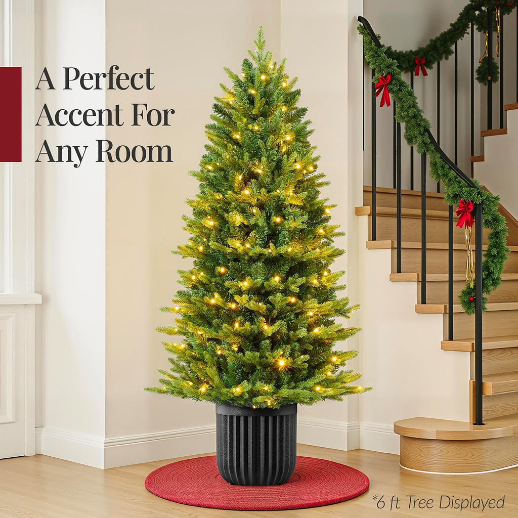 best choice products prelit potted pencil christmas tree, package contents