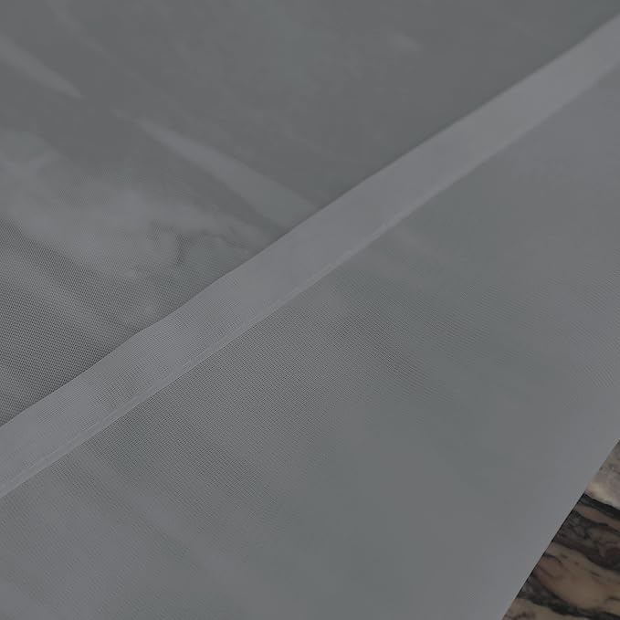 Window Gray Sheer Curtains 145 Inches Long 2 Panels Sheer Curtain Basic Rod Pocket Panel for Bedroom Children Living Room Yard Kitchen (Gray, 52" W x 145" L | 2 pcs)