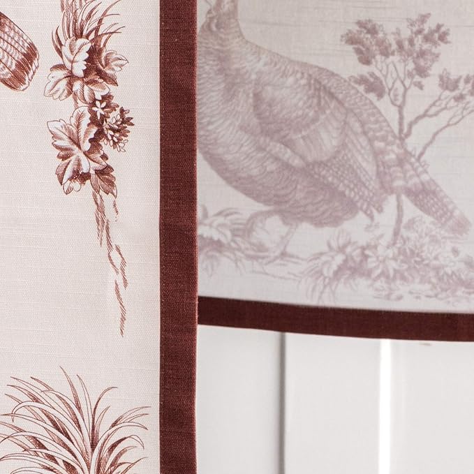 Maison d' Hermine Table Runner 100% Cotton Single Layer Table Runners 108 inches Long for Thanksgiving Christmas Decorations Home Kitchen Dining Party Wedding (Holy Jouy - Brown, 14.5" x 108")