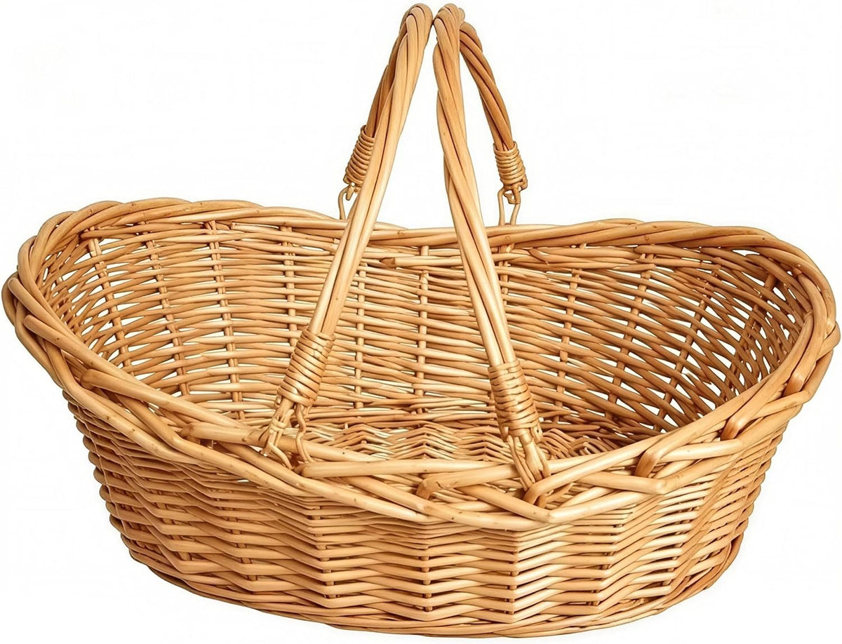 oypeip wicker basket gift baskets empty oval willow, main product view