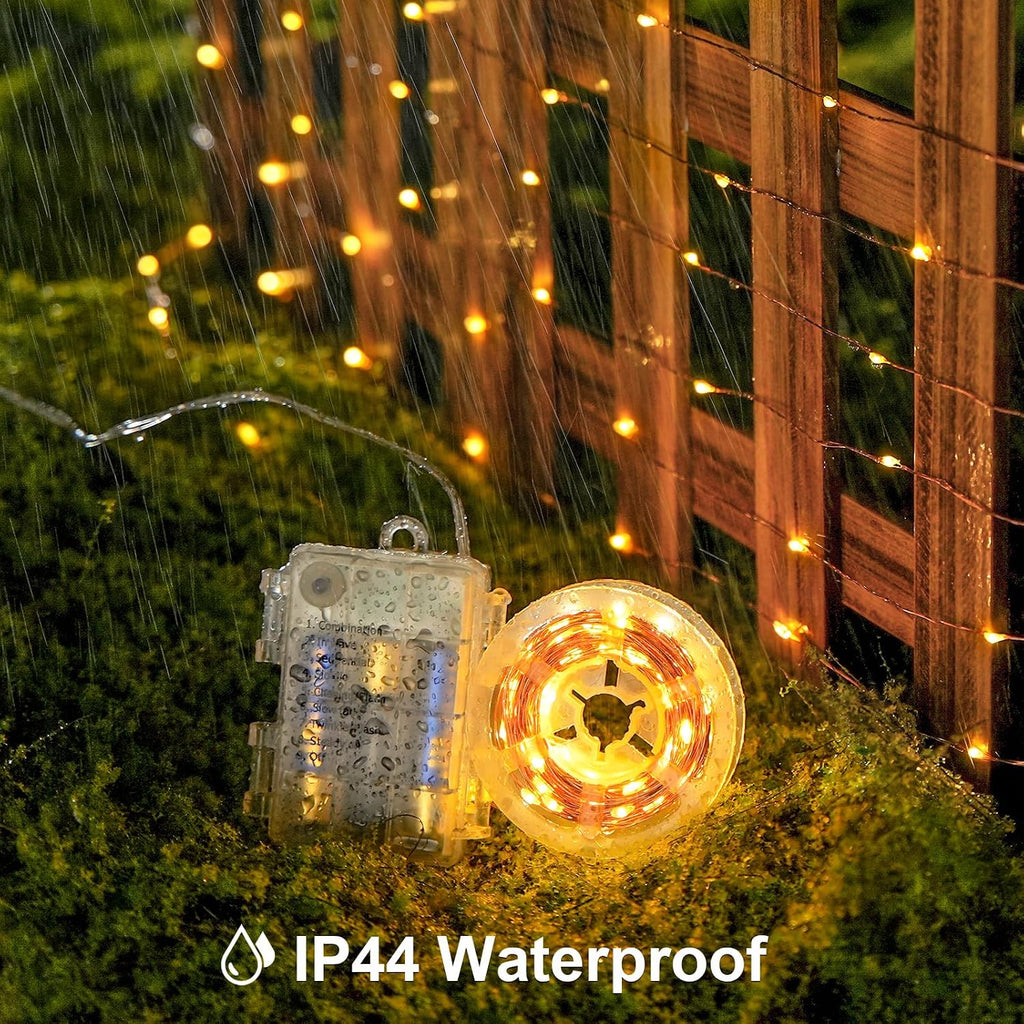 JMEXSUSS 2 Pack Fairy Lights Battery Operated with Remote, Total 400 LED 132ft Battery Powered String Lights, Twinkle Fairy Lights for Bedroom, Classroom, Dorm, Tree, Indoor, Outdoor Decor, Warm White