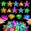 24PCS Light Up Fidget Spinner Rings Glow Party Favors Bulk for Kids 4-8 8-12 Birthday Goodie Treat Bags Stuffers Pinata Fillers Carnival Prizes Classroom Treasure Box Toys Back to School Student Gifts