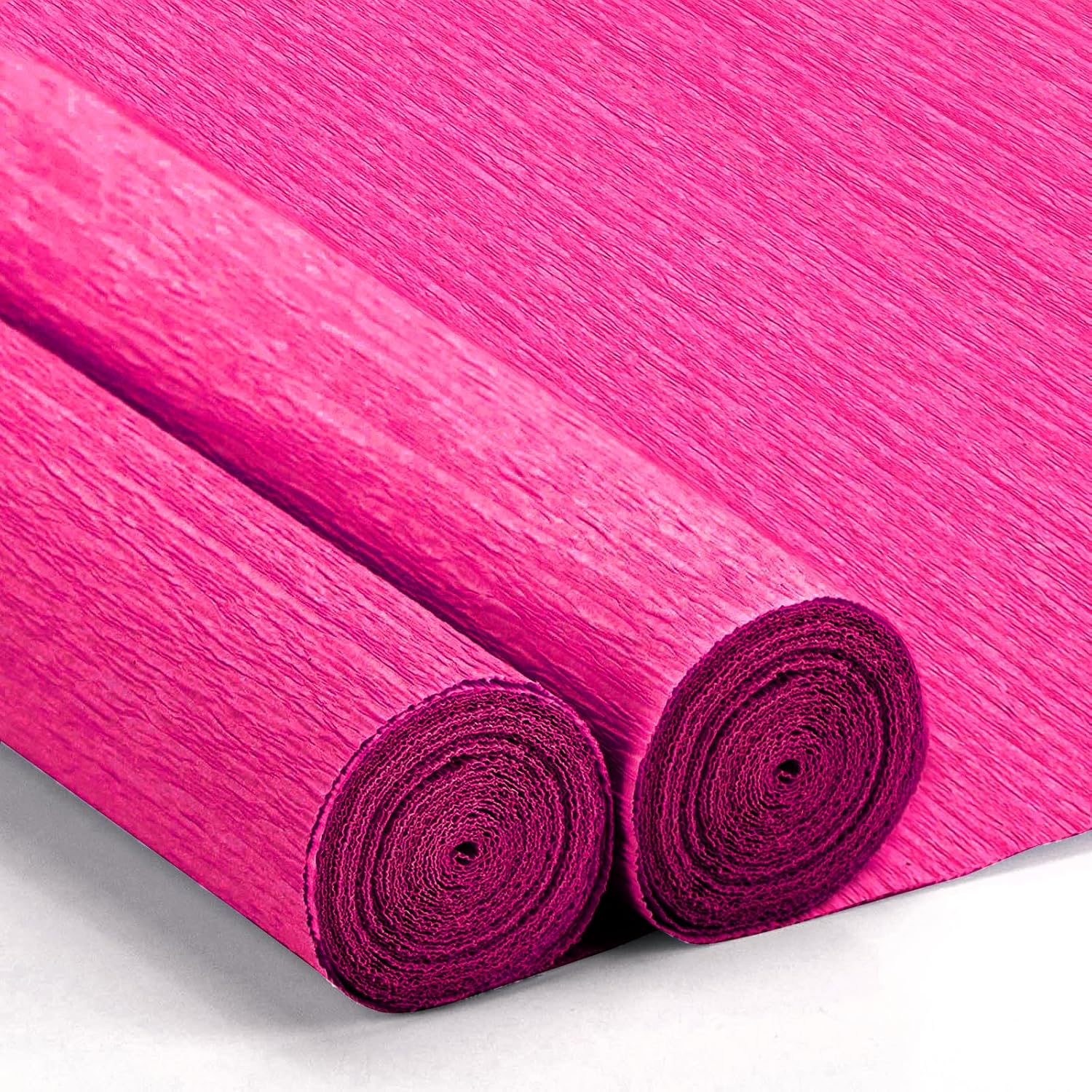 Crepe Paper Streamers 2 Rolls 10 x 98Inch (Rose Pink) | Crepe Paper Sheets for DIY Gift Colourful Paper Flower Wrapping Paper Crafts Birthday Wedding Holiday Party Decorations