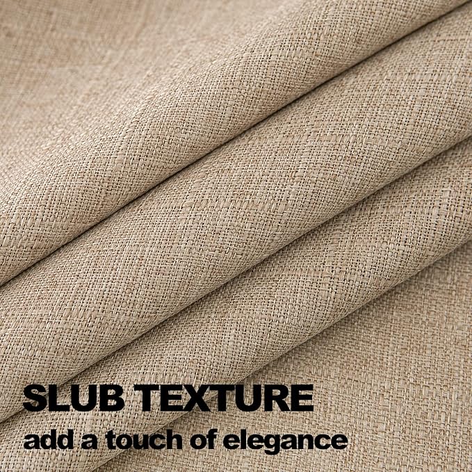 NLMUVW Linen Tablecloth Rectangle 90 Inch Burlap Rustic Textured Table Cloth Water Resistant Farmhouse Table Cover for Kitchen Dining Coffee, 54 x 90 Inch