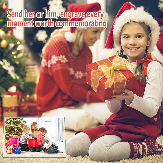 HELPLEX Picture Frames, 1 Pack 8x10 inch Acrylic Picture Frame Clear 8 x 10 Photo Frames Magnetic Picture Frames Ready for Tabletop Display, Effectively Protect Photos from Fading and Yellowing