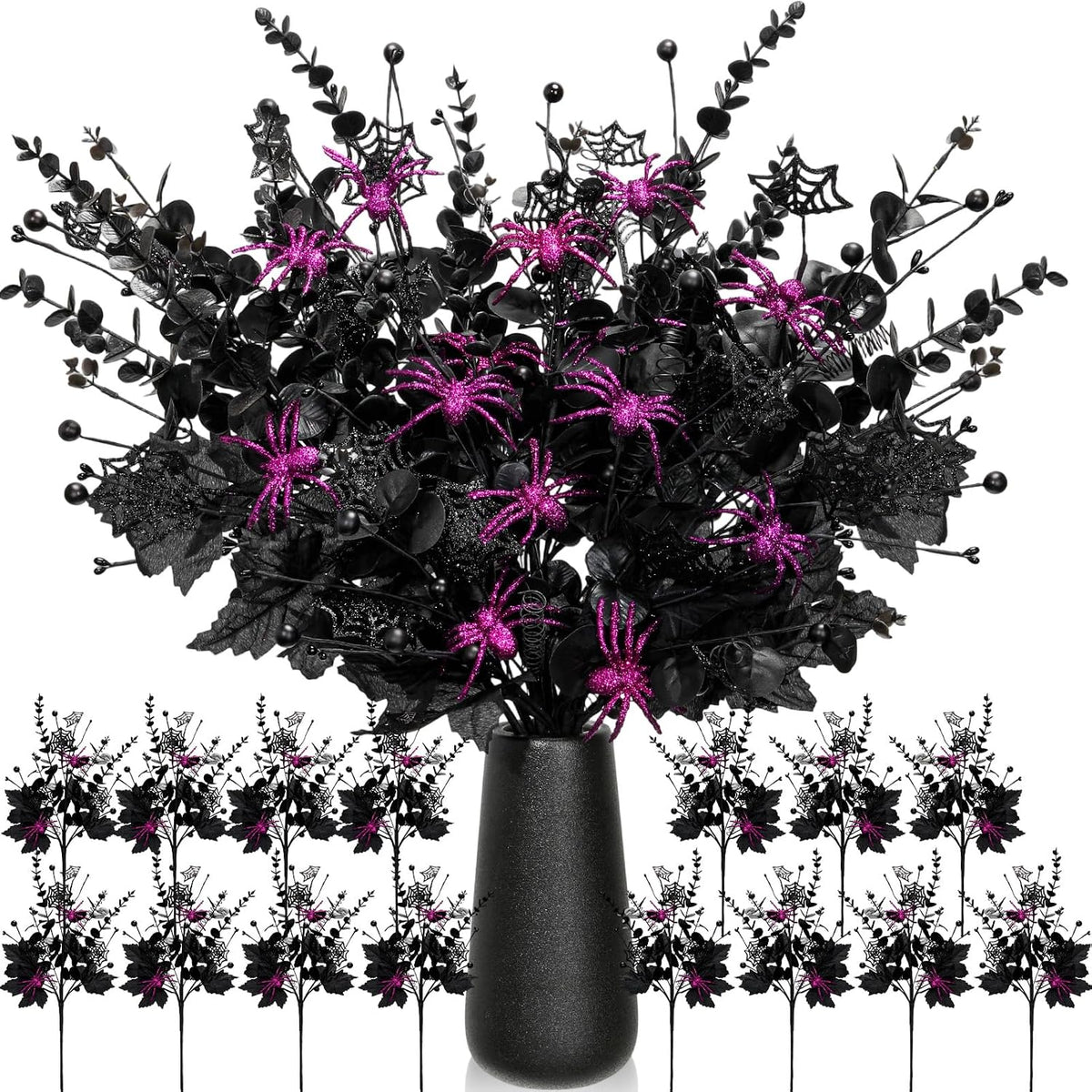 giegxin 15 pcs halloween floral picks artificial flowers, main product view