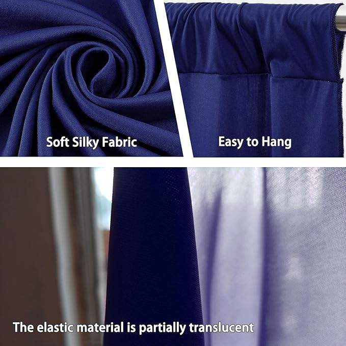 10 x 10 Feet Royal Blue Backdrop Curtain for Partie, Background Curtains for Photoshoot, Birthday, Wedding, Halloween, Thanksgiving, Christmas Day, New Year Party Decorations 5Ft x 10Ft, 2 Panels
