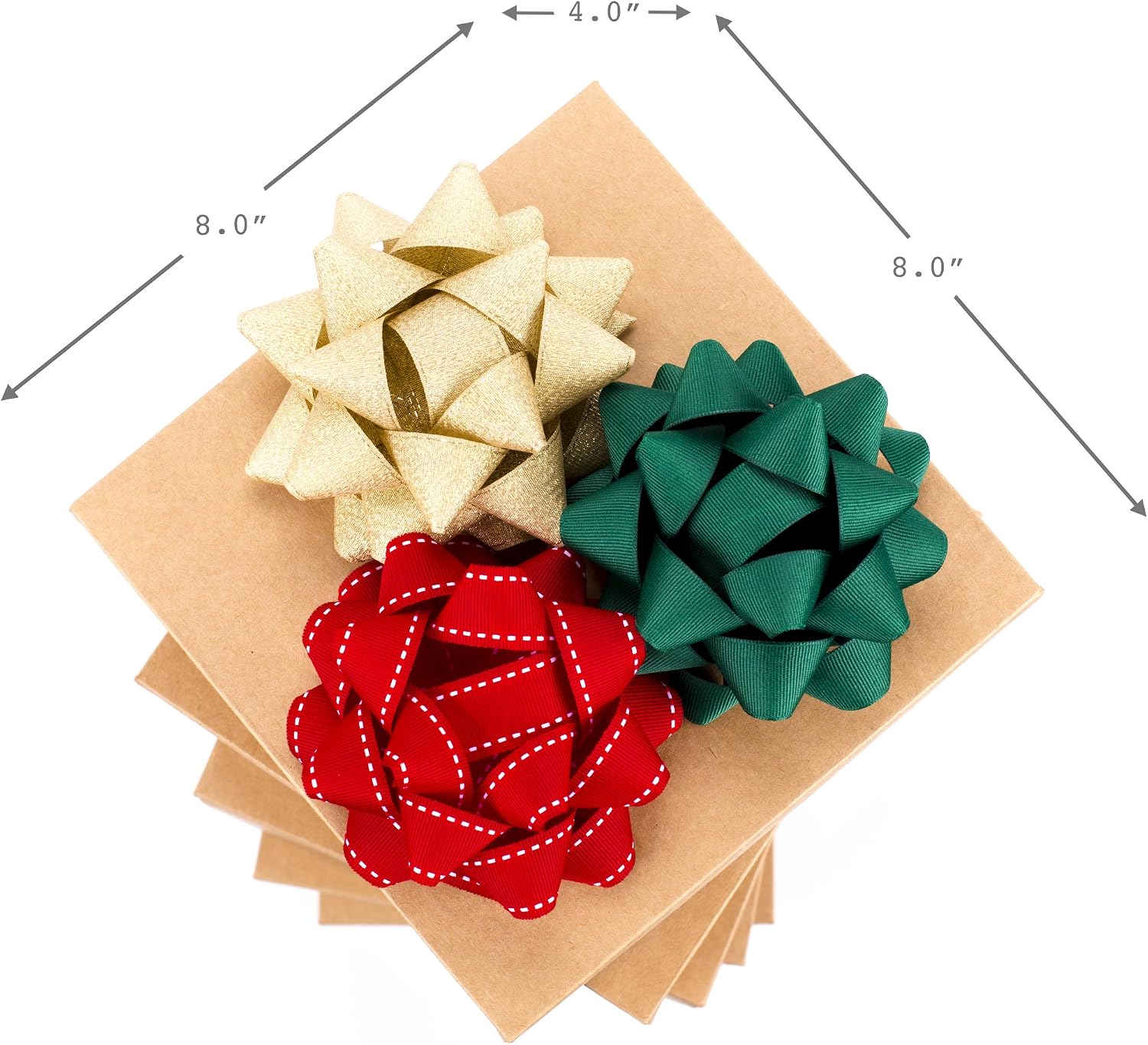 Hallmark 8" Gift Boxes (; Square Kraft) for Valentine's Day, Birthdays, Crafts and More, 5 Count (Pack of 2)