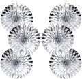 Silver Birthday Decorations,DIY Silver Paper Fans Hanging Decoration ,DecoracióN De CumpleañOs para Hombre,Wedding Decorations for Party16in,Birthday Decorations for Men 30 Color DIY Set (Silver)