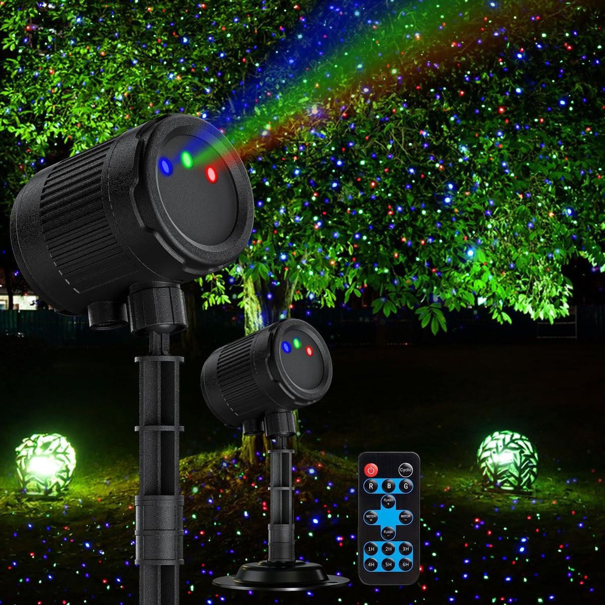 laser christmas projector lights outdoor, firefly light show, main product view