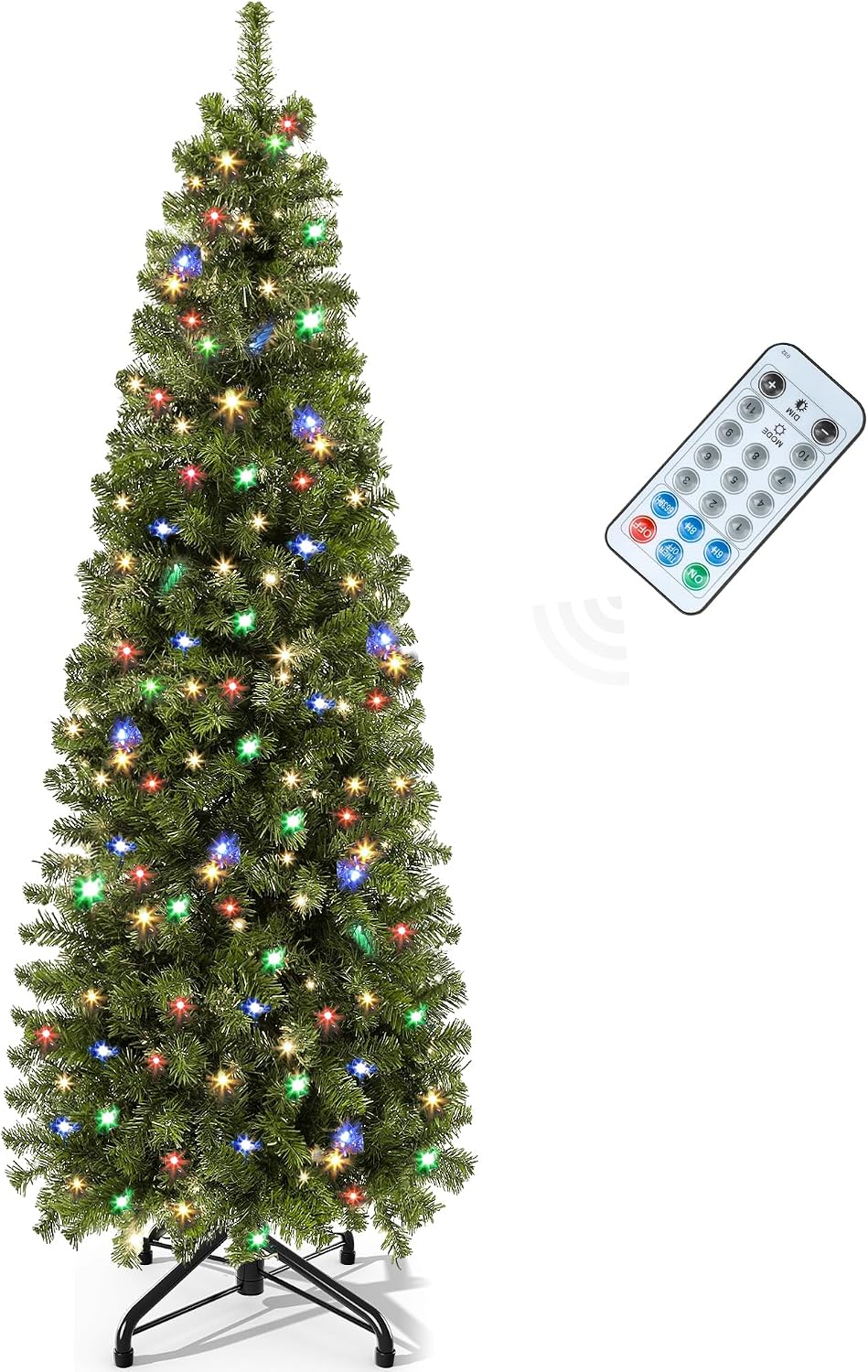 yitahome 6ft prelit green fraser fir pencil christmas, main product view