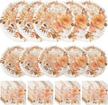 Boho Fall Plates and Napkins Sets, Floral Paper Plates Supplies Serves 50 for Boho Birthday Party Decorations,150PCS