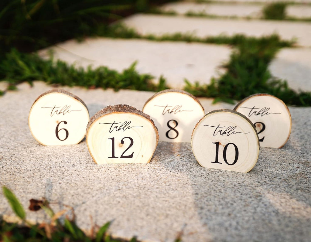 Wooden Table Numbers, 1-10 Wedding Table Numbers, Table Numbers 1-10 Perfect for Centerpiece, Wedding Reception, Decoration, Party, Anniversary