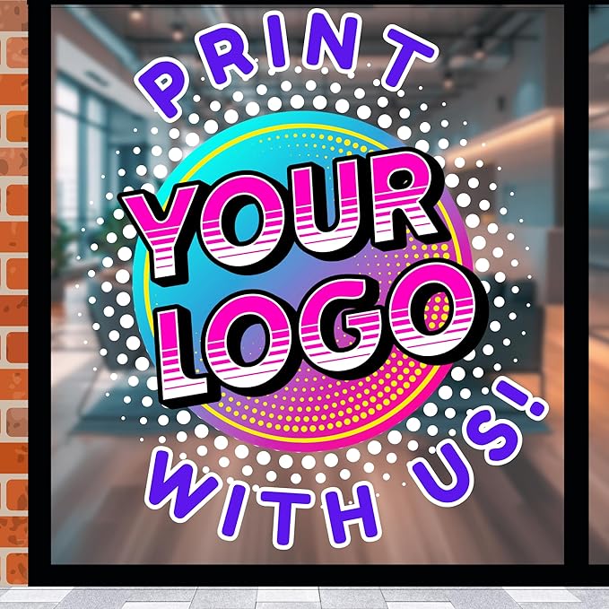 Custom High Static Window Cling ║ Your Logo or Design We Print Your Static Cling ║ Waterproof School Storefront Home ║ Perfect for Installing on Windows in Less Than a Minute.