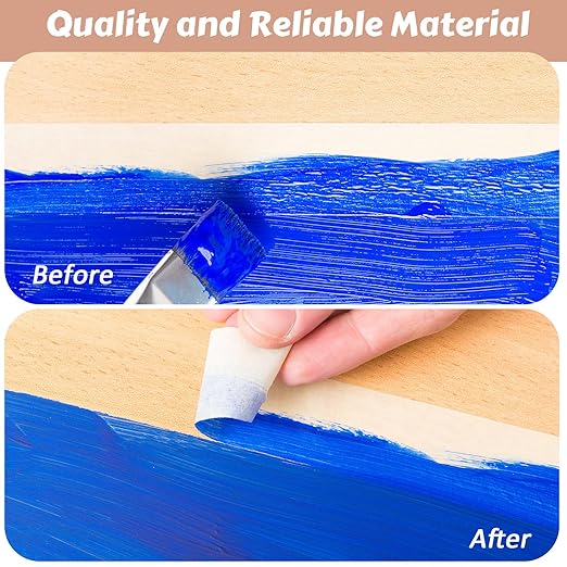 Masking Tape Bulk General Purpose Masking Painting Tape 55 Yards for Painting Home Office School Stationery Arts Crafts Basic Use, Easy Removal(72 Rolls,1 Inch)