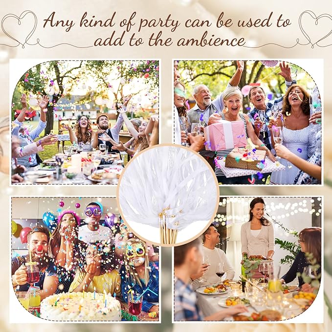 Taiyin 150 Pcs Lace Ribbon Stick Wands Wedding Wand Streamers with Bell Silk Ribbon Fairy Wand Wedding Send Off Streamer for Baby Shower Holiday Party Favors(White)