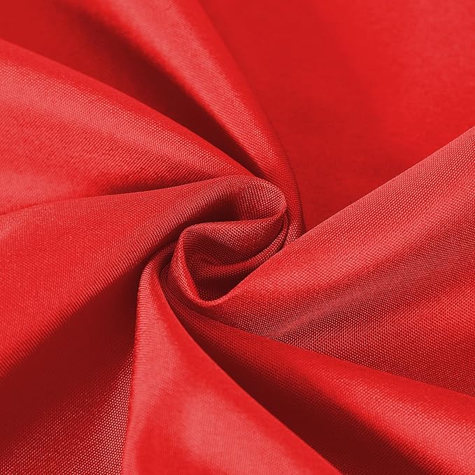 60 inch Round Tablecloth Washable Polyester Table Cloth Decorative Table Cover for Wedding Party Dining Banquet（60 inch,Red）