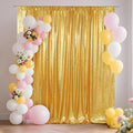 SquarePie Sequin Backdrop Less See Through Thick Background for Photography Glitter Curtain Party 10FT x 10FT Gold