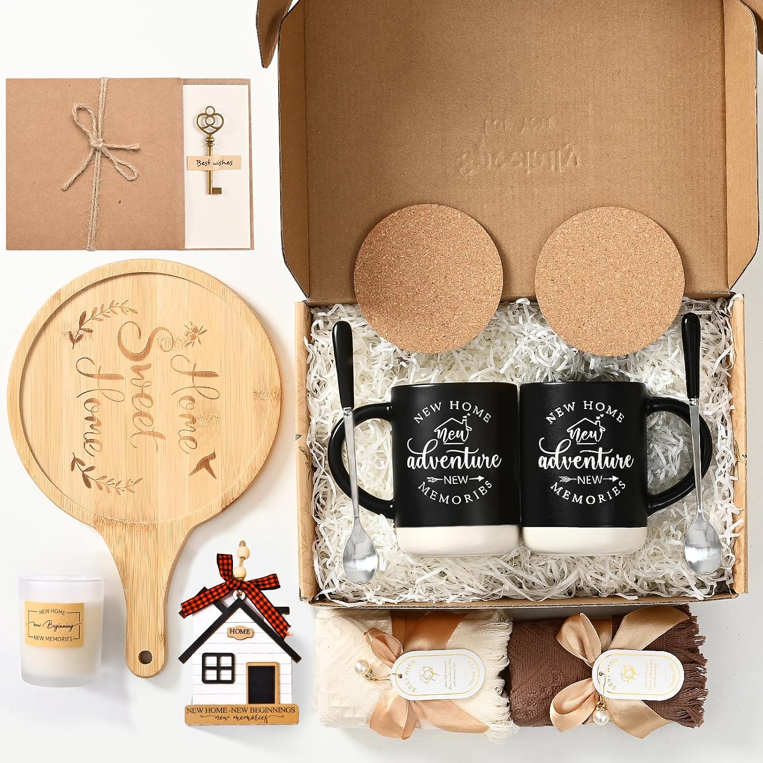 YHRJWN 13 Pcs House Warming Gifts New Home, New Home Gift Ideas, Housewarming Gift for Homeowners Women Men Friends, Closing Gifts for House Buyers