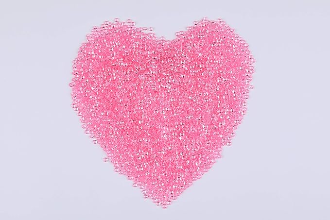 10000 pcs/Pack Wedding Table Scatter Confetti Crystals Acrylic Diamonds Vase Fillers 4.5 mm Rhinestones for Wedding, Bridal Shower, Vase Beads Decorations (Pink)