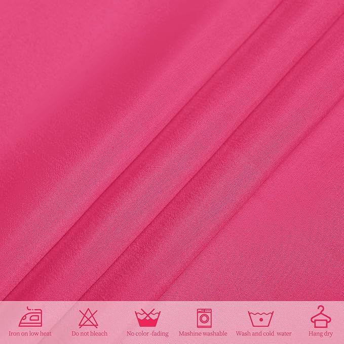 10 Pack Hot Pink Tablecloths for 6 Foot Rectangle Tables 60 x 102 Inch - 6ft Rectangular Bulk Polyester Fabric Table Clothes for Wedding Buffet Party Banquet Reception Restaurant and Camping