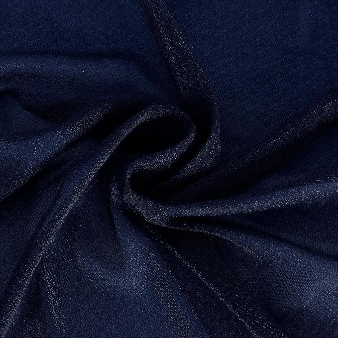 Navy Blue Wedding Arch Draping Fabric 2 Panels 29" x 20 FT Navy Wedding Drapes for Backdrop Sheer Curtain Drapes for Romantic Bridal Baby Shower Ceremony Birthday Party Fall Outdoor Events