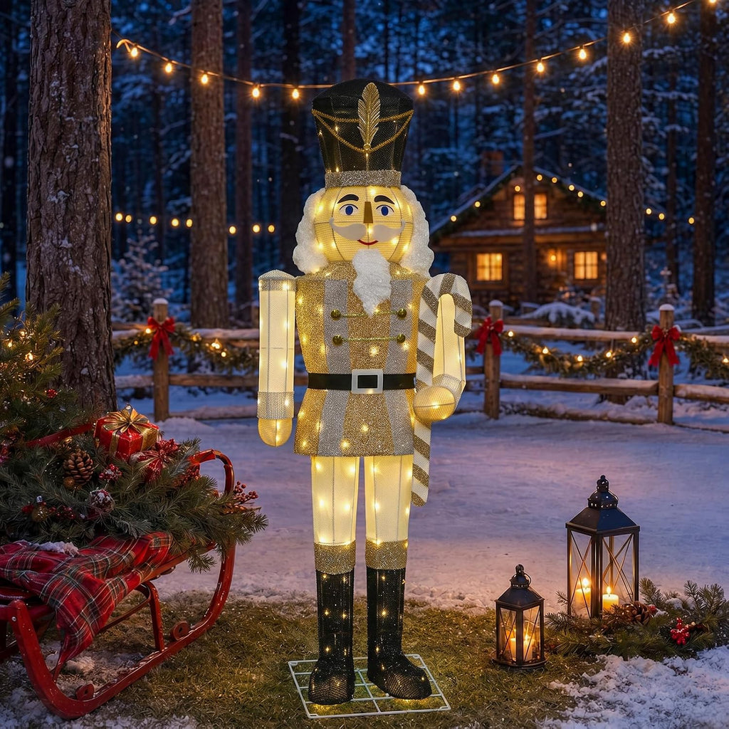 61inch nutcracker christmas decor outdoor with leds 5, main product view