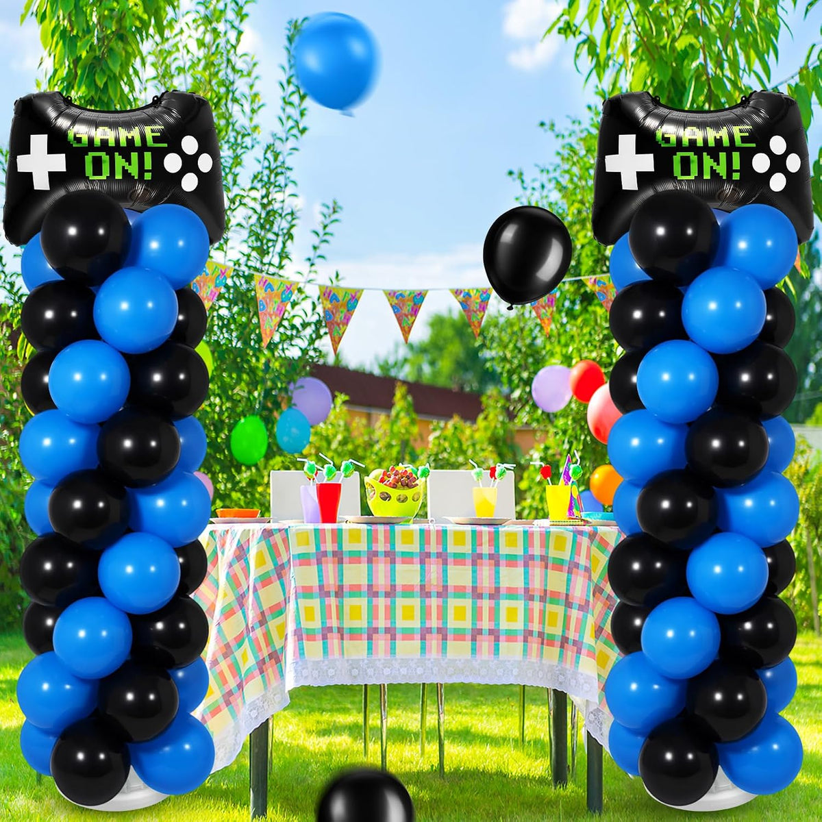 soulchen 2 set video game balloons column stand on a desk or shelf