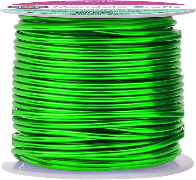 Mandala Crafts 13 Gauge Anodized Aluminum Craft Wire for Jewelry Making - 240 FT Colored Flexible Rainbow Wire - Bendable for Bonsai Armature Crafting Sculpting