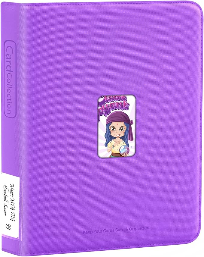 Premium ZiP Trading Cards Binder 9 Pockets, 936 Cards, Large Cards Book Album with Front Window & Lable Pocket, Card Collection Folder for TCG, MTG, Baseball, Football, Soccer and Games Cards