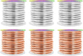 Mandala Crafts 8 Gauge Anodized Aluminum Craft Wire for Jewelry Making - 120 FT Colored Flexible Silver Copper Tone Wire - Bendable for Bonsai Armature Crafting Sculpting