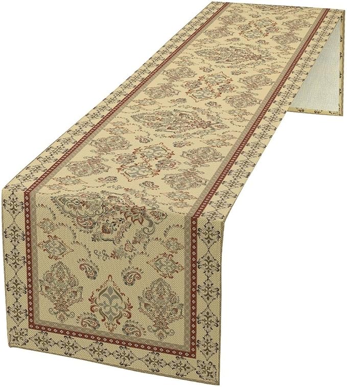 Vintage Farmhouse Flower Table Runner Boho Elegant Home Kitchen Table Dining Coffee Room Garden Party Wedding Decor 13x108in