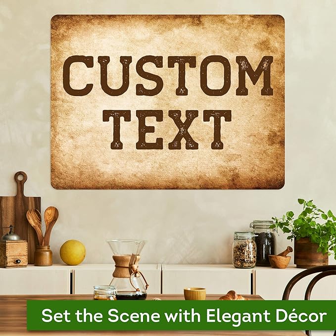 Custom Sign, Custom Street Sign, 11 Font Colors, 13 Font Styles, 4 Hole Options, 22 Sizes, 18x24 Inches, Rust Free DiBound, Fade Resistant, Made in USA by My Sign Center (Vintage)