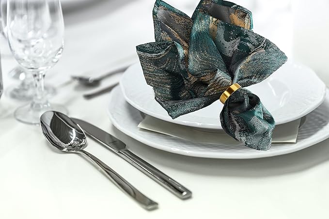 Gold Napkin Rings-40 Pcs Stainless Steel Napkin Rings,Metal Napkin Ring for Table Settings Wedding Christmas Party Dinner Table