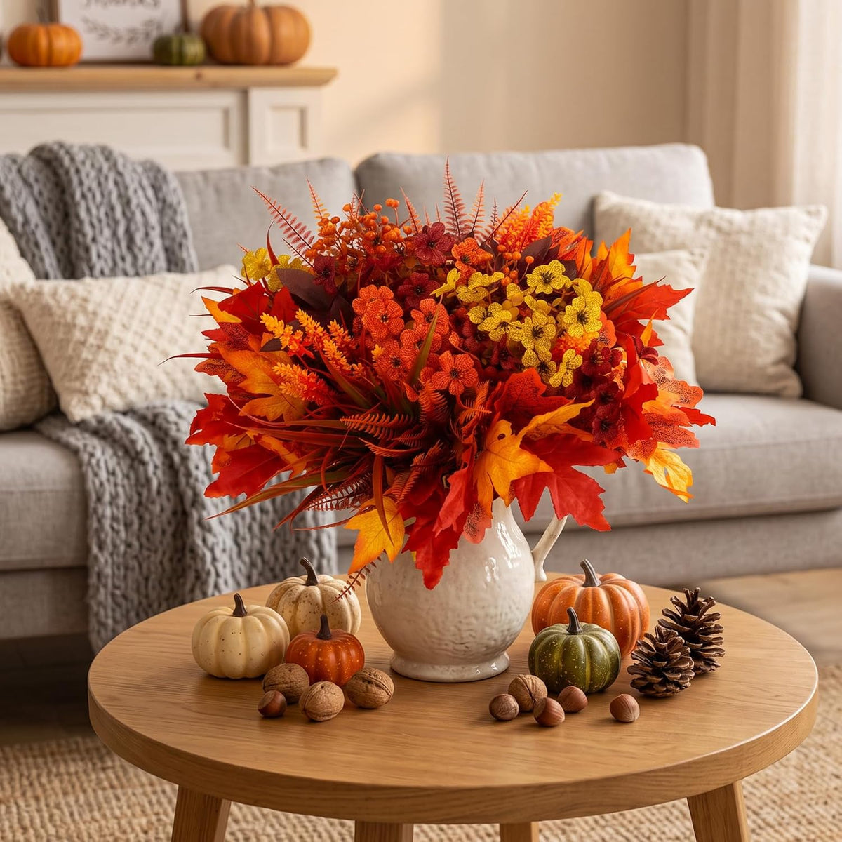 cewor fake fall flowers for outdoor uv resistant, package contents