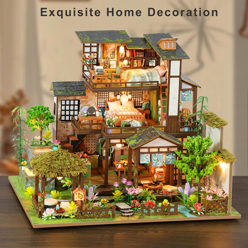 isseve miniature house kit, tiny house building kit, side view