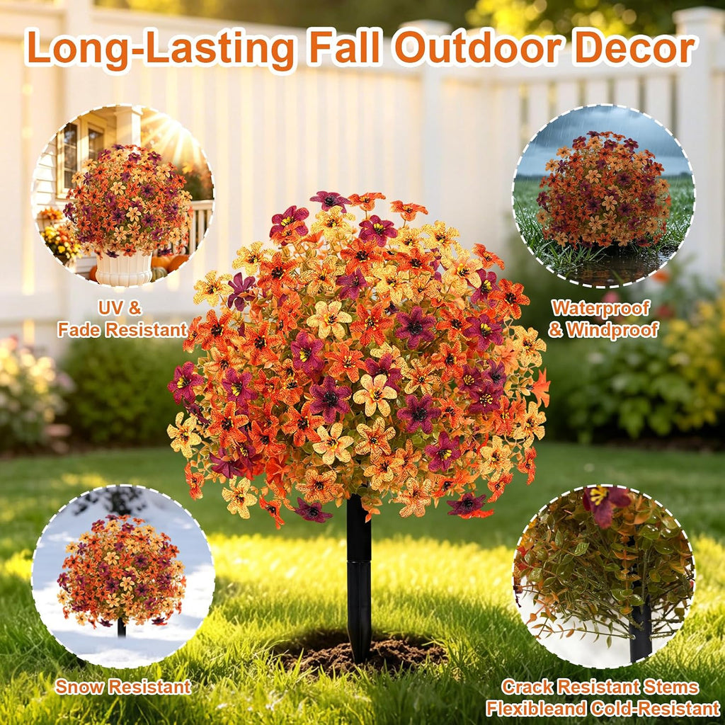 artificial fall flowers for outdoors, 23'' topiary balls, package contents