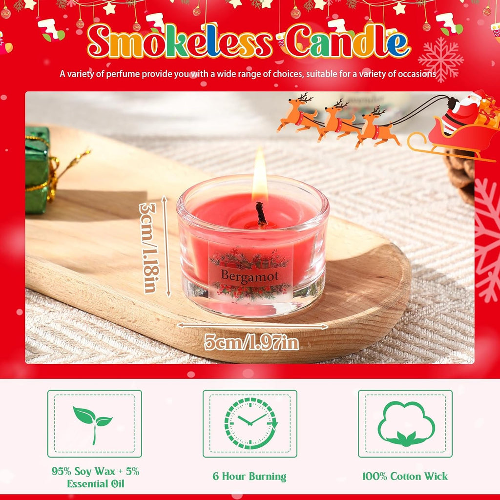 Conelist 12 Days Christmas Advent Calendar 2026 Scented Candles Gift for Women Adult Christmas Countdown Calendar with Assorted Scented Candle 1 oz Soy Wax Candles