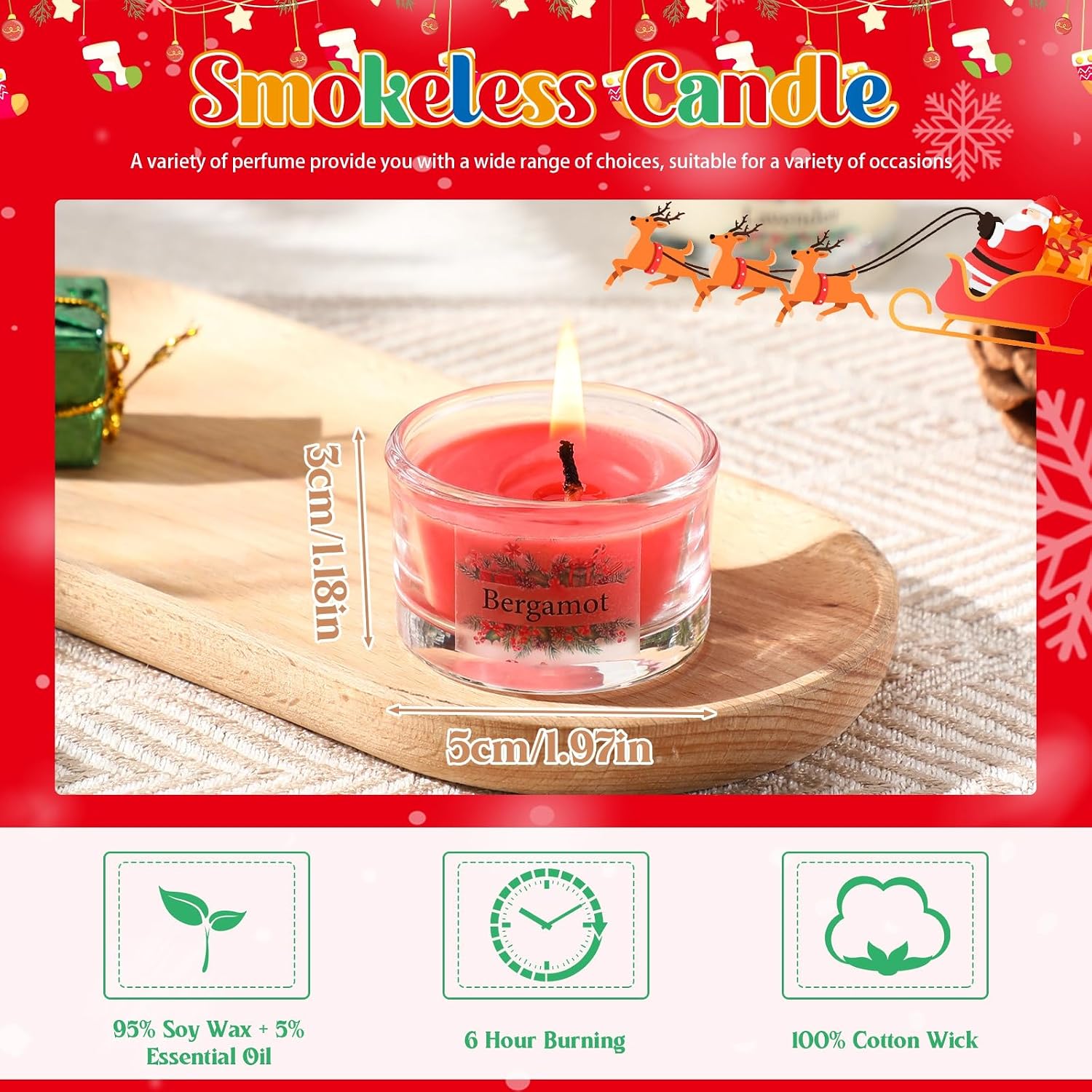 Conelist 12 Days Christmas Advent Calendar 2026 Scented Candles Gift for Women Adult Christmas Countdown Calendar with Assorted Scented Candle 1 oz Soy Wax Candles