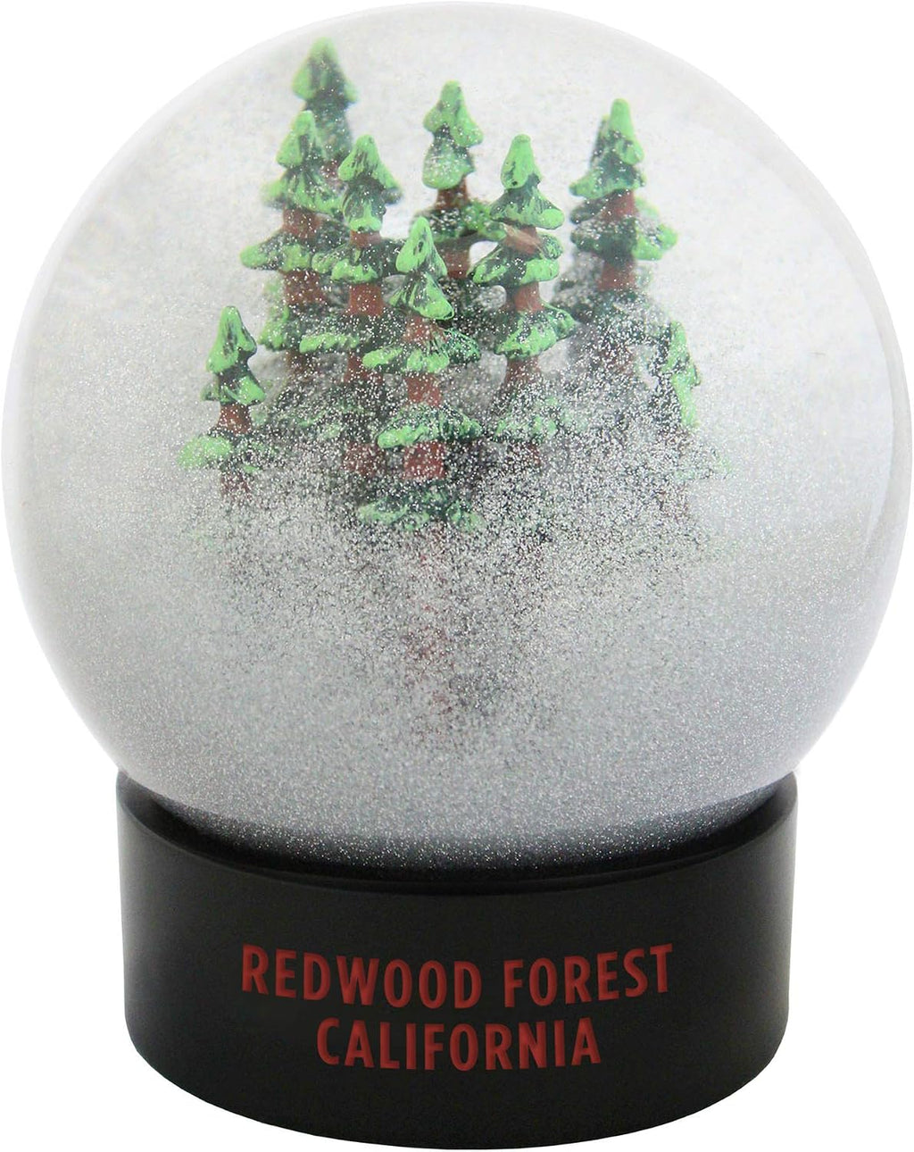 Redwoods California Fog Snow Globe Hand Painted