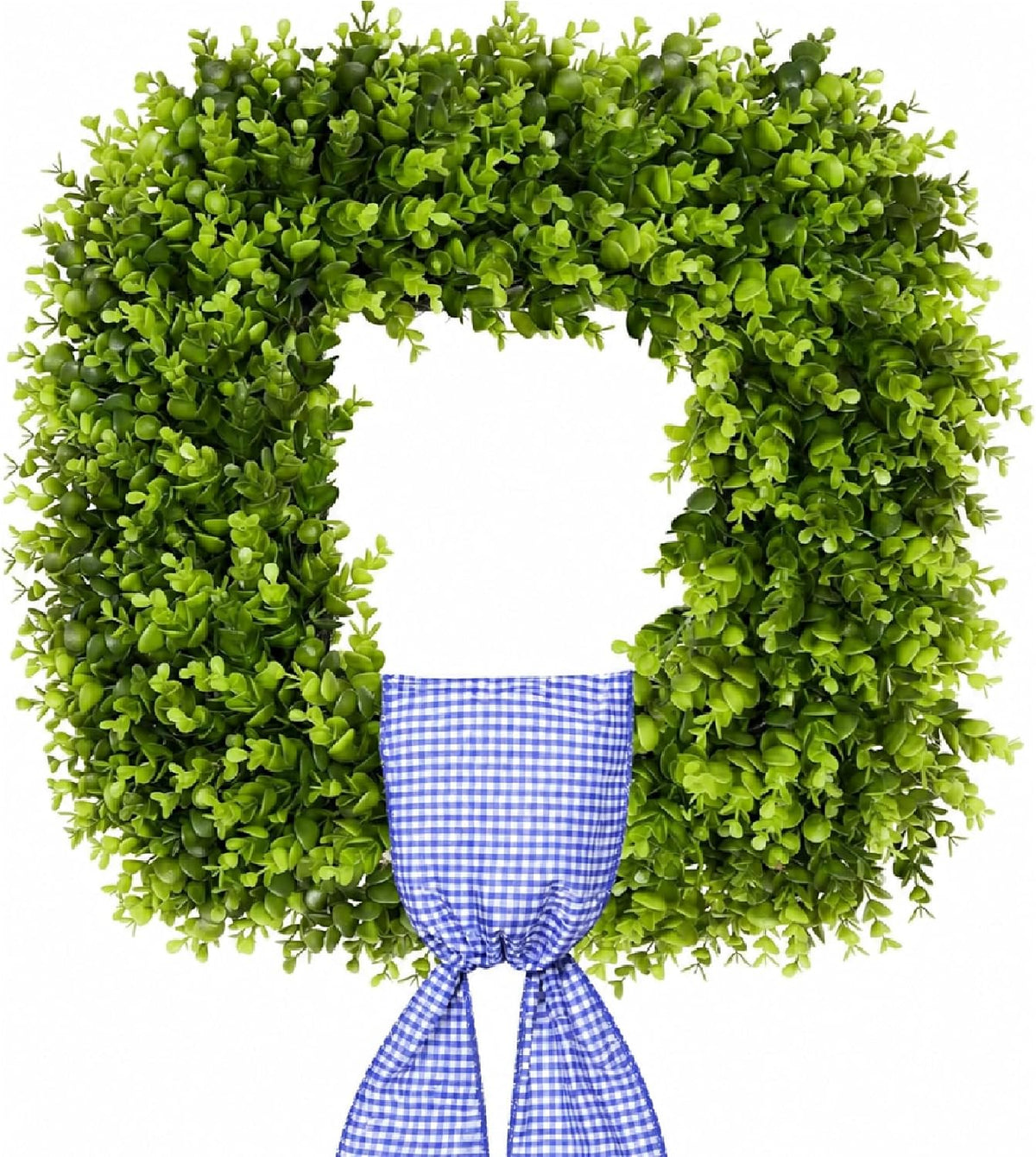 20'' Artificial Square Boxwood Wreaths for Front Door with Berries &a...