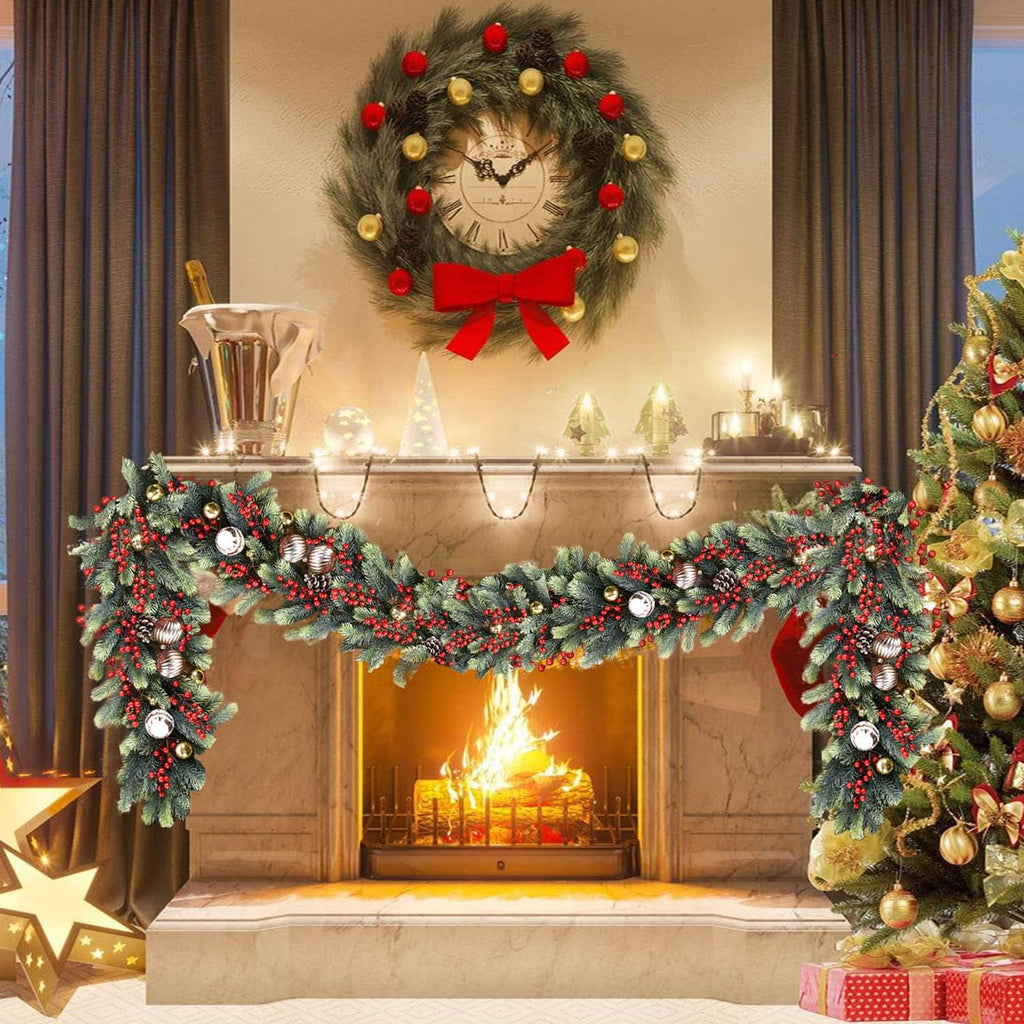 6 feet artificial christmas pine garland clearance, winter, package contents