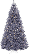 best choice products 4.5ft pre-lit charcoal gray christmas, main product view